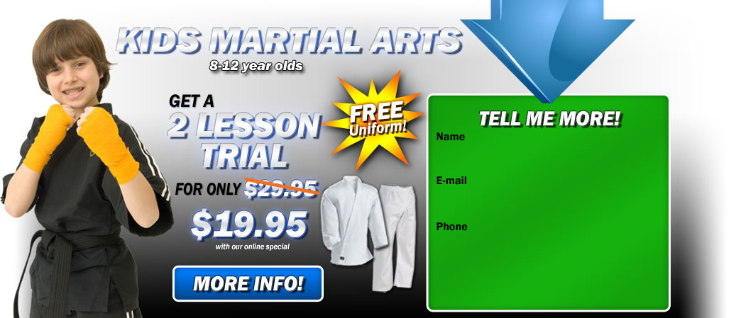 Kids Martial Arts Seagoville get a 2 lesson trial for only $19.95!